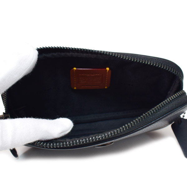 COACH】コーチ バッグ ポーチ付き ぺブルレザー ベルトバッグ