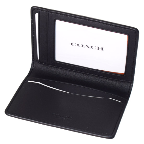 【美品】COACH カードホルダー 証明書付き シグネチャー COACH】コーチ カードケース コーティングキャンバス レザー