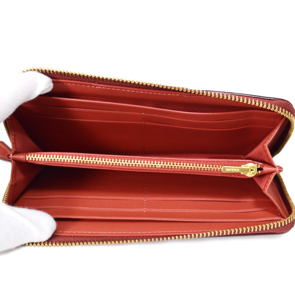 画像: 【COACH】コーチ 長財布 コーティングキャンバス レザー シグネチャー エッセンシャル スリム ストライプ アコーディオン ジップ アラウンド 長財布 タンラスト（日本未発売）