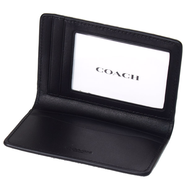 コーチ　カードケース二つ折り COACH】コーチ カードケース コーティングキャンバス レザー