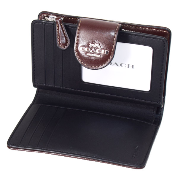 新品 Coach 財布 ミディアム コーナー ジップブラックスモーク×ブラック 公式】コーチアウトレット | ミディアム コーナー ジップ