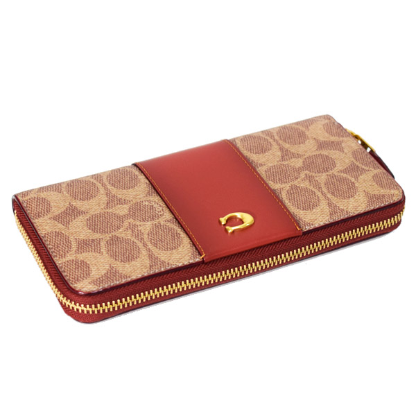 COACH】コーチ 長財布 コーティングキャンバス レザー