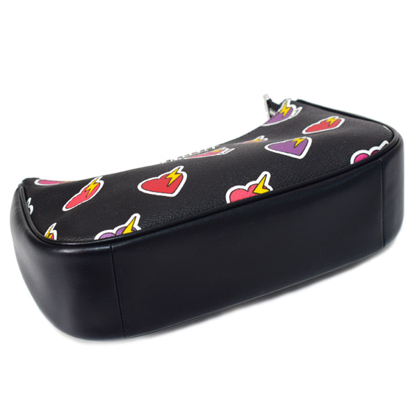 画像: 【COACH】コーチ バッグ ハートボルト PVC レザー テリ ロゴ 2way クロスボディ 斜め掛け ショルダー ハンドバッグ ブラックマルチ（日本未発売）