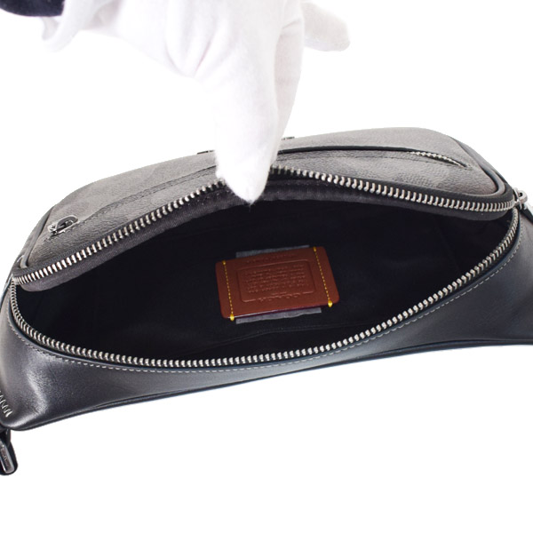 画像: 【COACH】コーチ ボディバッグ コーティングキャンバス レザー シグネチャー カモフラ 迷彩柄 エリアス コインケース付き ベルトバッグ 2way ワンショルダー バックパック ウエストバッグ グレーマルチ（日本未発売）