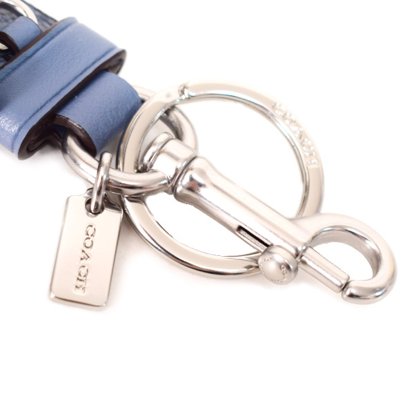 画像: 【COACH】コーチ キーホルダー トリガー スナップ コーティングキャンバス レザー シグネチャー ロゴ バッグチャーム キーリング キーホルダー シャンブレー（日本未発売）