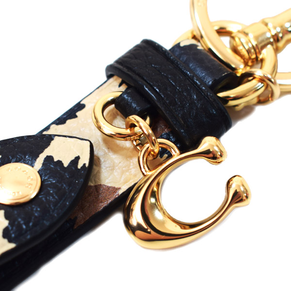 画像: 【COACH】コーチ キーホルダー レオパード ヒョウ柄 トリガー スナップ ロゴ バッグチャーム レザー キーリング キーホルダー レオパードマルチ（日本未発売）