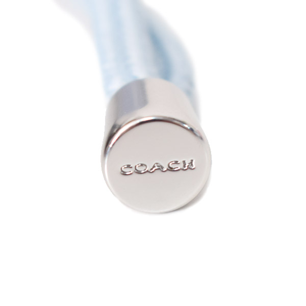 画像: 【COACH】コーチ 傘 シグネチャー UVカット99% 晴雨兼用 日傘 ミニ アンブレラ 折りたたみ傘 アイスブルー（日本未発売）