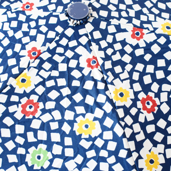 画像: 【COACH】コーチ 傘 花柄 フラワー フローラル プリント UVカット99% 晴雨兼用 日傘 ミニ アンブレラ 折りたたみ傘 ディープブルーマルチ（日本未発売）