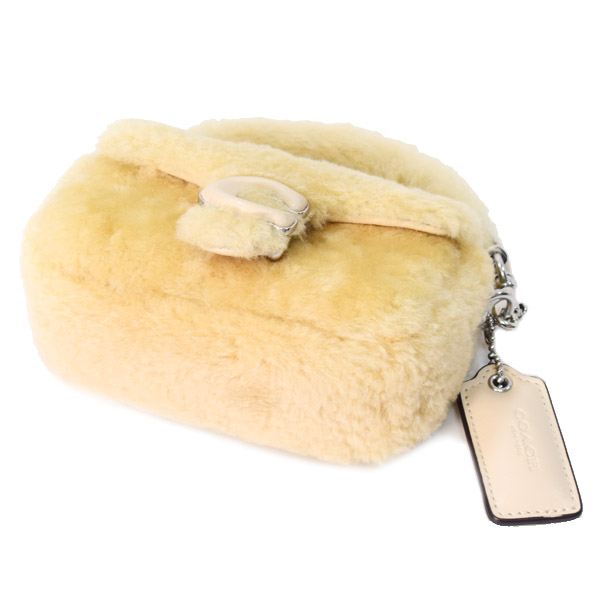 画像: 【COACH】コーチ バッグ シアリング レザー タビー 12 もこもこ ふわふわ マイクロ ロゴ フラップ クロスボディ 3WAY ショルダー ハンドバッグ クリーム（日本未発売）
