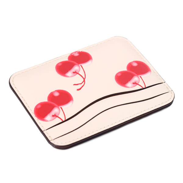 画像: 【COACH】コーチ カードケース Coachtopia さくらんぼ レザー チェリー ロゴ スリム パスケース カードケース 定期入れ 名刺入れ マルチ（日本未発売）