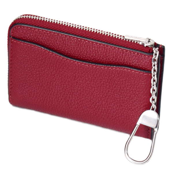 COACH】コーチ コインケース ぺブルレザー エッセンシャル キーリング