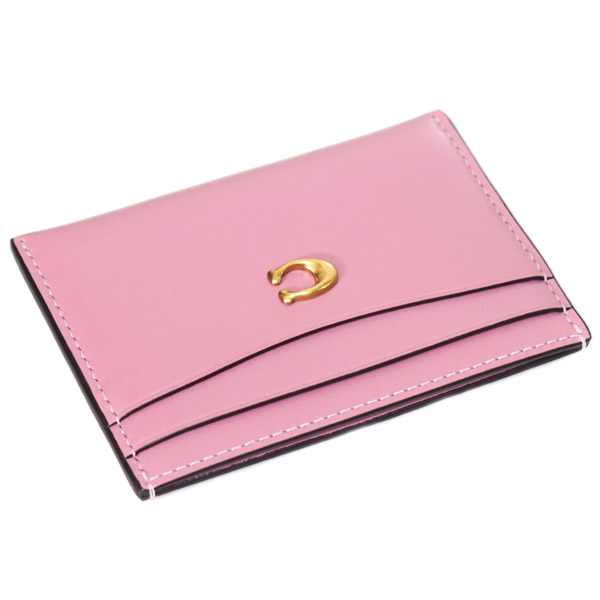 画像: 【COACH】コーチ カードケース レザー エッセンシャル C ロゴ カードケース スリム パスケース 定期入れ 名刺入れ トゥルーピンク（日本未発売）