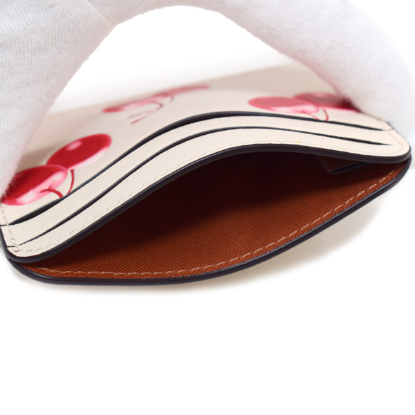 画像: 【COACH】コーチ カードケース Coachtopia さくらんぼ レザー チェリー ロゴ スリム パスケース カードケース 定期入れ 名刺入れ マルチ（日本未発売）