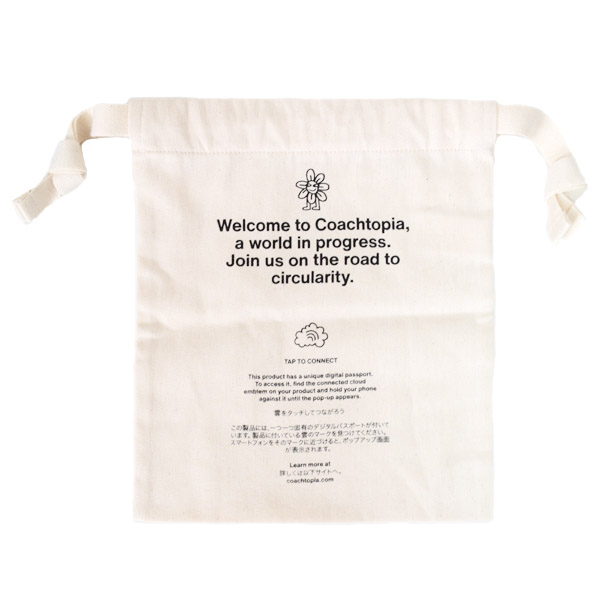 画像: 【COACH】コーチ 布袋 コーチトピア Coachtopia 純正保存袋 巾着 コットン100％ 単品 1枚（送料無料）