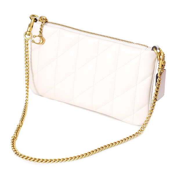 画像: 【COACH】コーチ バッグ キルティング レザー チェーン ピロー リストレット 3way クラッチ ポーチ ショルダー ハンドバッグ チャーク（日本未発売）