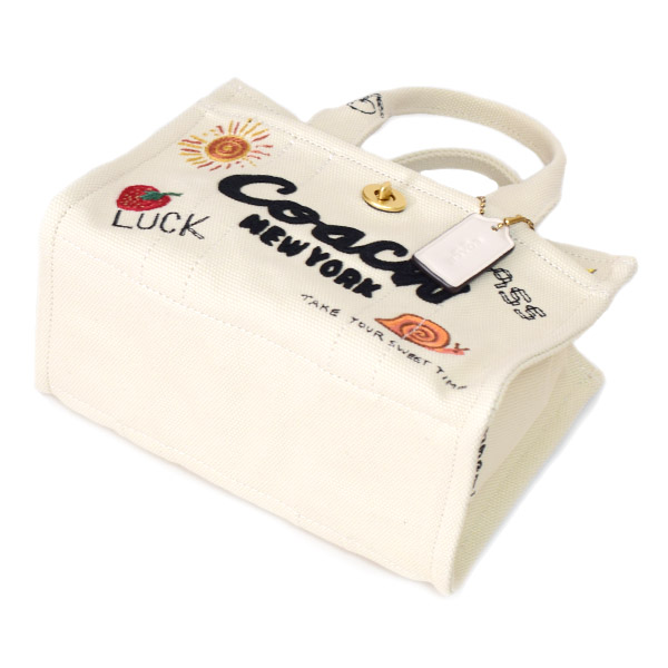 画像: 【COACH】コーチ バッグ キャンバス トート スケッチ プリント 刺繡 ミニ カーゴ 20 2WAY クロスボディ ショルダー ハンドバッグ キャンバストート ナチュラルマルチ（日本未発売）