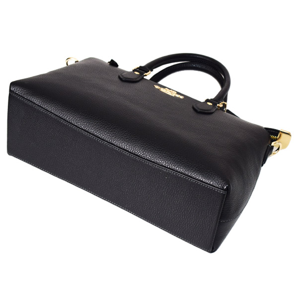 画像: 【COACH】コーチ バッグ レザー ジョージア サッチェル ロゴ 2WAY ボストン ショルダー ハンドバッグ ブラック〔日本未発売〕