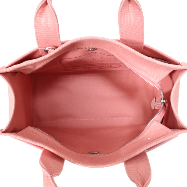 画像: 【COACH】コーチ バッグ キャンバス カーゴ トート 刺繡 ロゴ 2WAY クロスボディ ショルダー ハンドバッグ キャンバストート ライトピーチ（日本未発売）