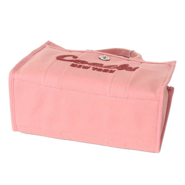 画像: 【COACH】コーチ バッグ キャンバス カーゴ トート 刺繡 ロゴ 2WAY クロスボディ ショルダー ハンドバッグ キャンバストート ライトピーチ（日本未発売）