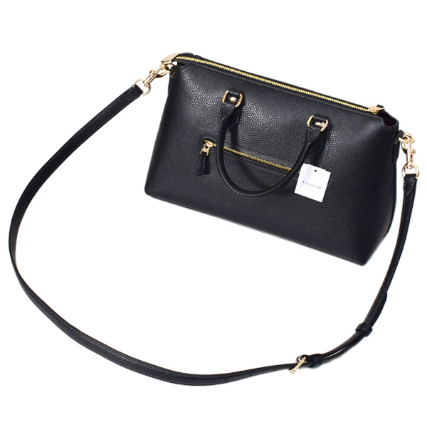 画像: 【COACH】コーチ バッグ レザー ジョージア サッチェル ロゴ 2WAY ボストン ショルダー ハンドバッグ ブラック〔日本未発売〕