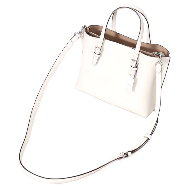 画像: 【COACH】コーチ バッグ トート レザー モリー 25 ロゴ 2WAY クロスボディ 斜め掛け ショルダー ハンドバッグ チャーク（日本未発売）