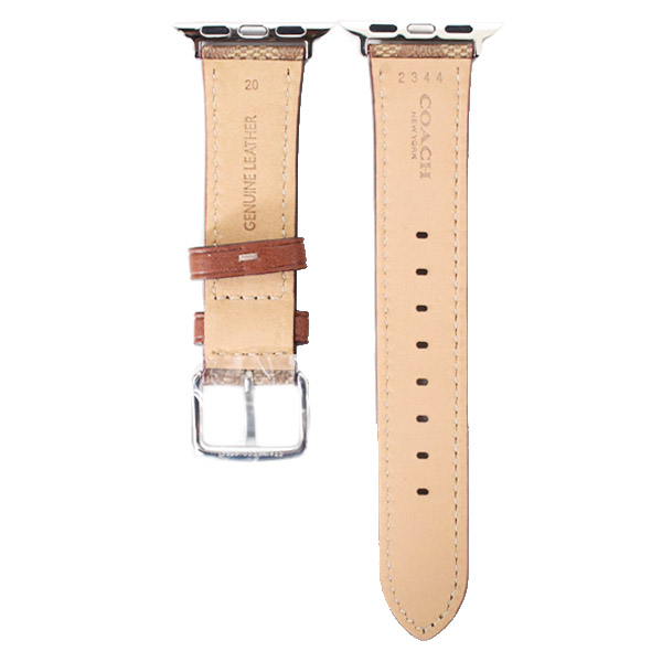 画像: 【COACH】コーチ シグネチャー アップルウォッチ applewatch 替えベルト レザー ストラップ ウォッチ 腕時計 カーキ〔日本未発売〕