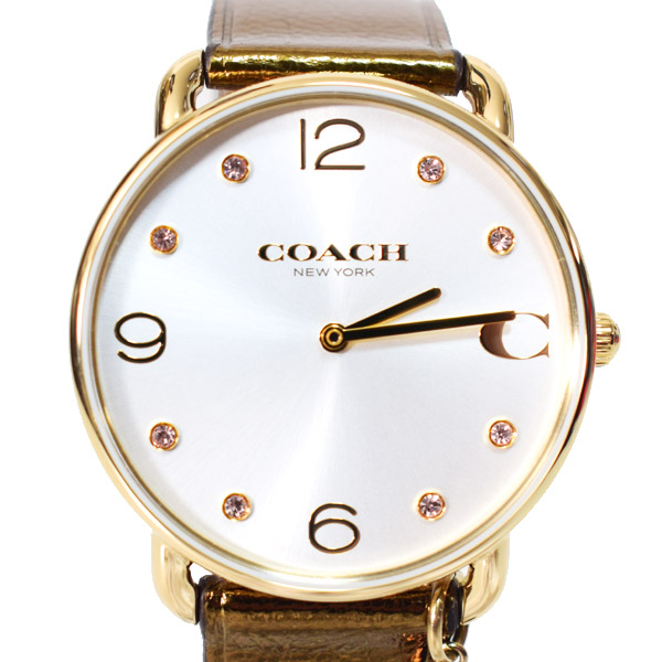 画像: 【COACH】コーチ 時計 蛇 レザー ストーン スネーク チャーム エリオット レディース ウォッチ 腕時計 ブロンズメタリック〔日本未発売〕
