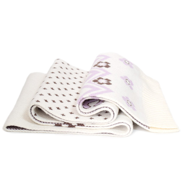 画像: 【COACH】コーチ マフラー ニット ロゴ フェア アイル プリント マフラー チャークマルチ（日本未発売）