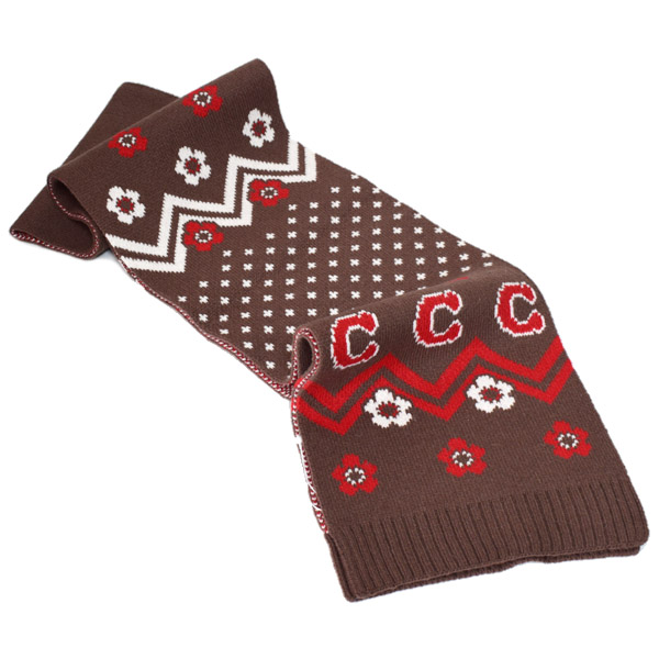 画像: 【COACH】コーチ マフラー ニット ロゴ フェア アイル プリント マフラー セーブルマルチ（日本未発売）