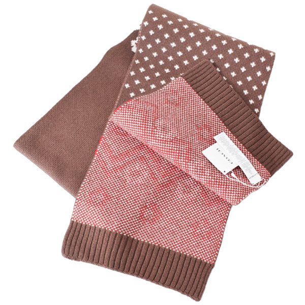 画像: 【COACH】コーチ マフラー ニット ロゴ フェア アイル プリント マフラー セーブルマルチ（日本未発売）