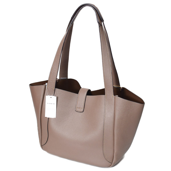 画像: 【COACH】コーチ バッグ レザー ターンロック ハドリー ロゴ トートバッグ ダークストーン〔日本未発売〕