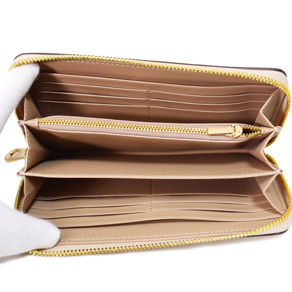 画像: 【COACH】コーチ 長財布 ぺブルレザー シグネチャー 型押し リストレット ロング ジップ アラウンド 長財布 オート（日本未発売）