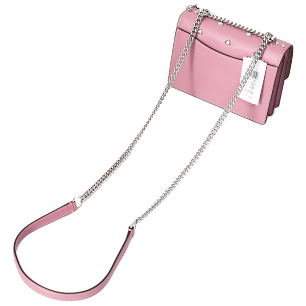 画像: 【COACH】コーチ バッグ レザー スタッズ ハート リベット ロゴ ミニ クレア チェーン クロスボディ 2way 斜め掛け ショルダー バッグ ピオニー（日本未発売）