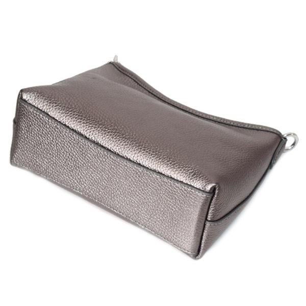 画像: 【COACH】コーチ バッグ レザー シグネチャー ローレル 星型 コインケース ポーチ付き 2way クロスボディ 斜め掛け ショルダーバッグ メタリックグラファイト×ウォルナット（日本未発売）