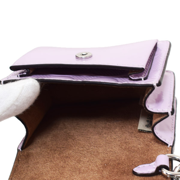 画像: 【COACH】コーチ キーホルダー パテントレザー シグネチャー ミニ クレアバッグ ハート チャーム ポーチ 小物入れ キーホルダー バッグチャーム コインケース ライトバイオレット（日本未発売）