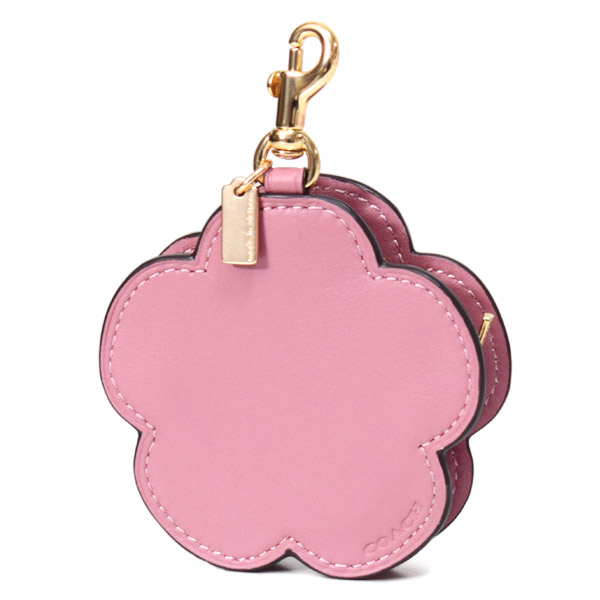 画像: 【COACH】コーチ キーホルダー レザー スタッズ ローズ お花 ポーチ コインケース ドッグリーシュ バッグチャーム ピオニー（日本未発売）