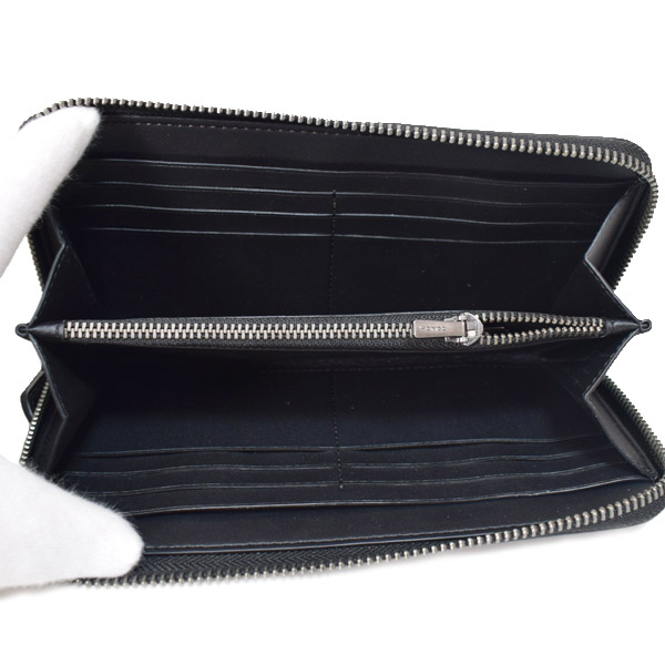 画像: 【COACH】コーチ メンズ 長財布 コーティングキャンバス レザー シグネチャー アコーディオン ウォレット ジップ アラウンド 財布 チャコール×ブラック（日本未発売）