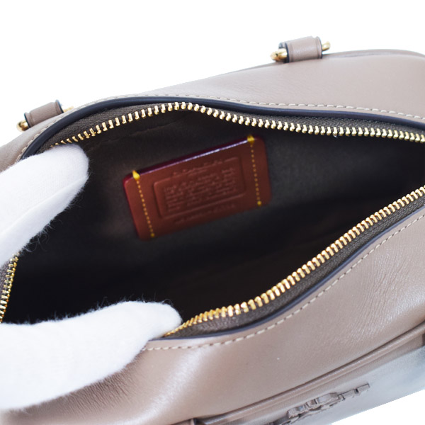 画像: 【COACH】コーチ バッグ スムースレザー ミニ ロゴ サッチェル 2WAY クロスボディ 斜め掛け ショルダー ボストン ハンドバッグ ダークストーン〔日本未発売〕