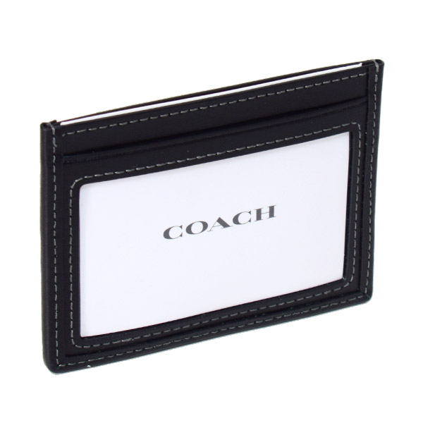 画像: 【COACH】コーチ カードケース メタリック キラキラ ジャガード レザー シグネチャー スリム ID パスケース カードケース 定期入れ 名刺入れ チャコール×ゴールド（日本未発売）