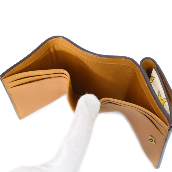 画像: 【COACH】コーチ 財布 星 レザー エッセンシャル スター プリント ミニ トライフォールド ウォレット 三つ折り財布 チャークマルチ（日本未発売）