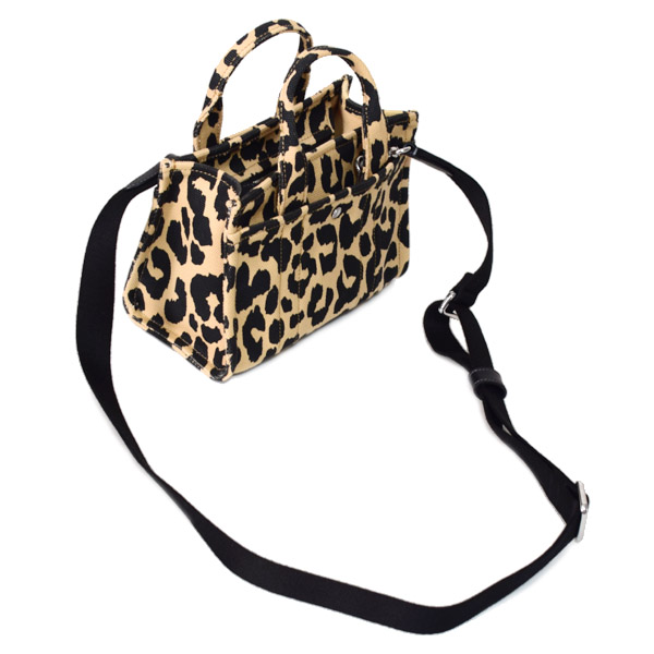 画像: 【COACH】コーチ バッグ レオパード ヒョウ柄 キャンバス トート カーゴ 刺繡 20 ミニ ロゴ 2WAY クロスボディ ショルダー ハンドバッグ キャンバストート ブラックマルチ（日本未発売）