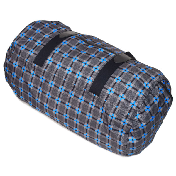 画像: 【COACH】コーチ バッグ エコバッグ 折り畳み レザー チェック柄 パッカブル ジムバッグ ショルダー ボストンバッグ グレーマルチ〔日本未発売〕