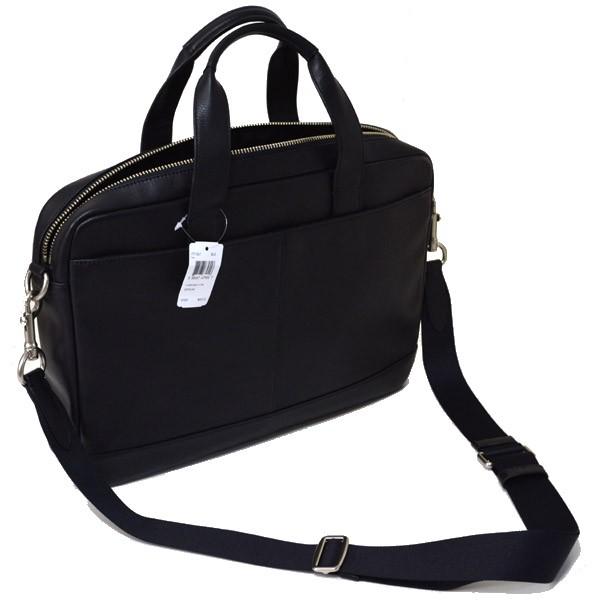 画像: 【COACH】コーチ メンズ バッグ レザー ジップ コミューター ビジネス ブリーフケース ブラック【訳あり】〔日本未発売〕