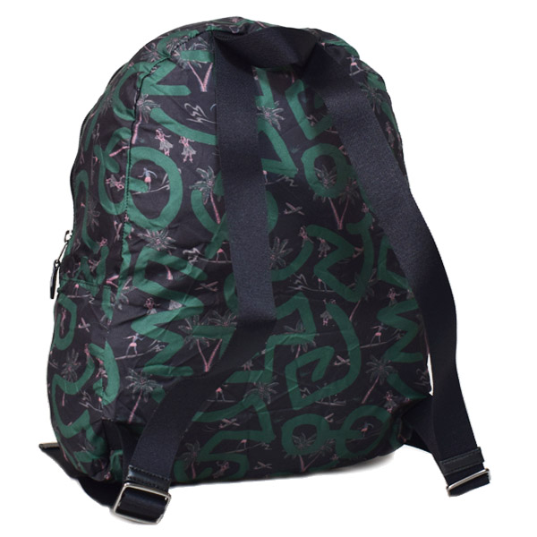 画像: 【COACH】コーチ バッグ エコバッグ バックパック 折り畳み キースヘリング コラボ フラダンス プリント リュックサック ブラックマルチ〔日本未発売〕