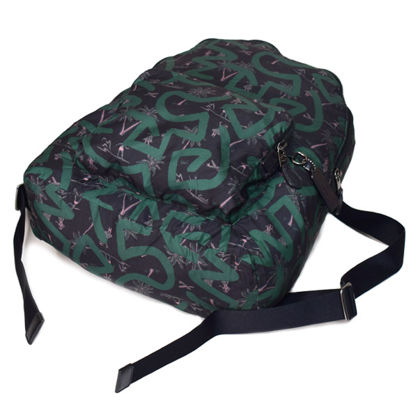 画像: 【COACH】コーチ バッグ エコバッグ バックパック 折り畳み キースヘリング コラボ フラダンス プリント リュックサック ブラックマルチ〔日本未発売〕