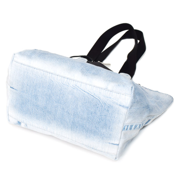 画像: 【COACH】コーチ バッグ メンズ デニム ヴィンテージ加工 レザー スモール ツアー ダブル ハンドル カードケース 鍵 チャーム付き 2way トートバッグ ハンドバッグ ライトインディゴ〔日本未発売〕