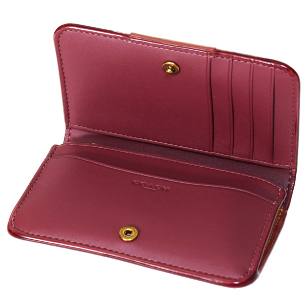 画像: 【COACH】コーチ カードケース コーティングキャンバス レザー シグネチャー エッセンシャル スリム カードケース 二つ折り コインケース パスケース 定期入れ 名刺入れ タンキャラメル（日本未発売）
