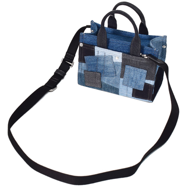 画像: 【COACH】コーチ バッグ デニム パッチワーク カーゴ トート 刺繡 20 ミニ ロゴ 2WAY クロスボディ ショルダー ハンドバッグ トートバッグ  デニムマルチ（日本未発売）