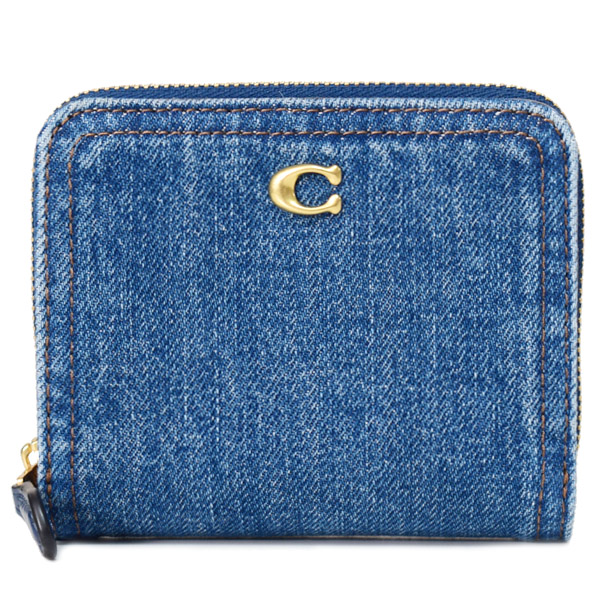COACH】コーチ 財布 デニム レザー エッセンシャル ビルフォールド
