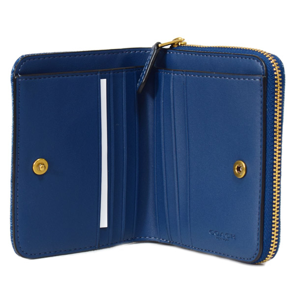 COACH】コーチ 財布 デニム レザー エッセンシャル ビルフォールド